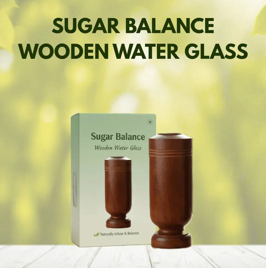 Sugar Balance Vijaysar Wooden Water Glass (Pack Of 1).